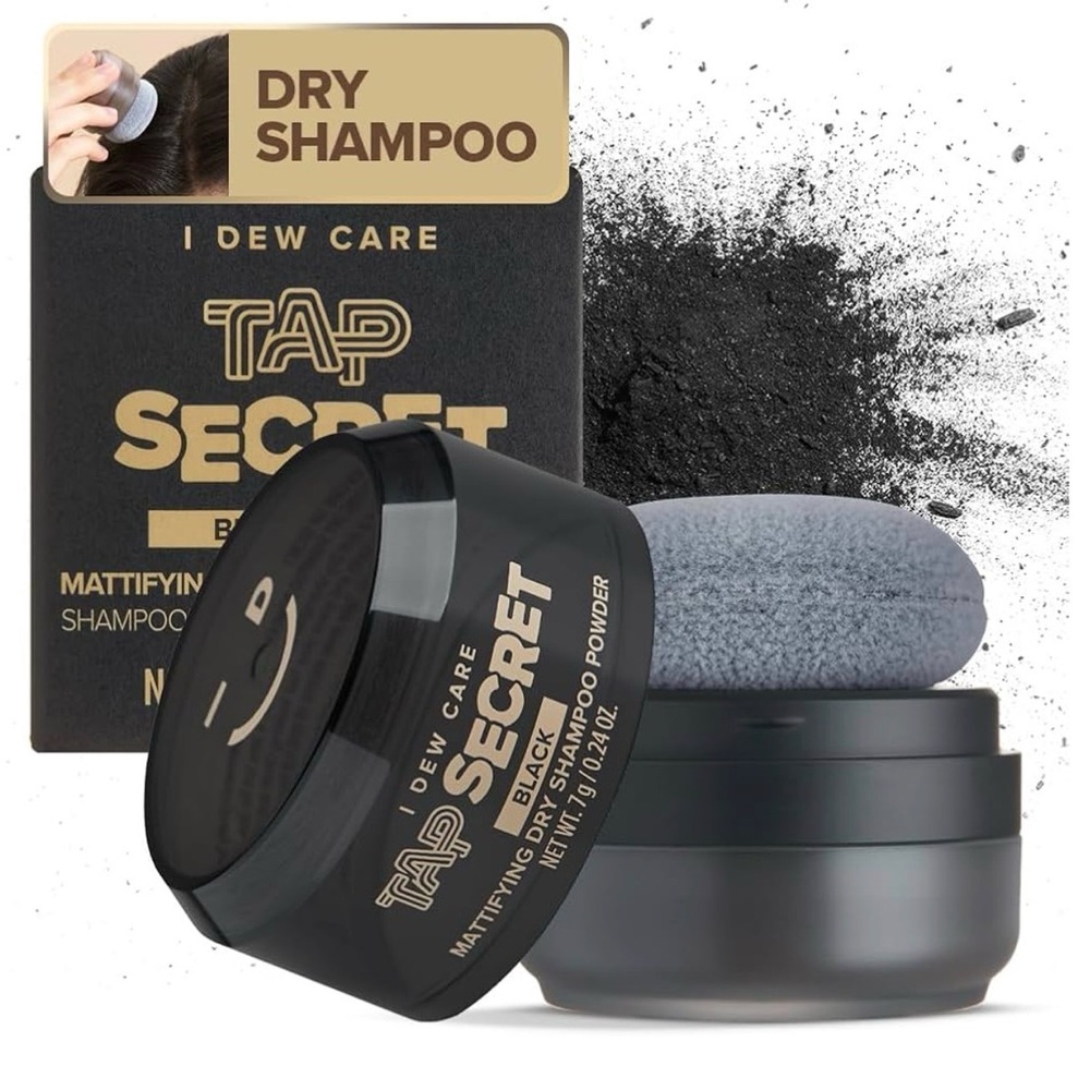 I DEW CARE Biotin Mattifying Dry Shampoo Powder in BLACK/NOIR